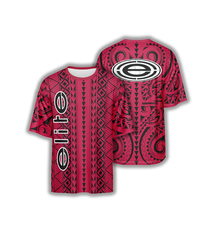 Elite Men's Jersey - ESD 814 Island Poly Tribal (Red)