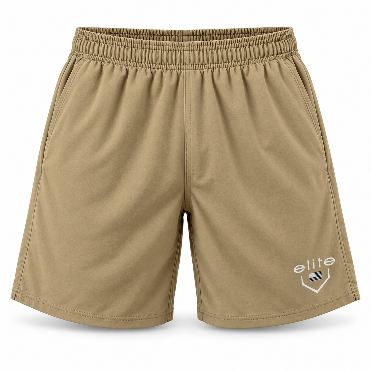 Elite Shorts – Men’s 7" Tan Performance Shorts