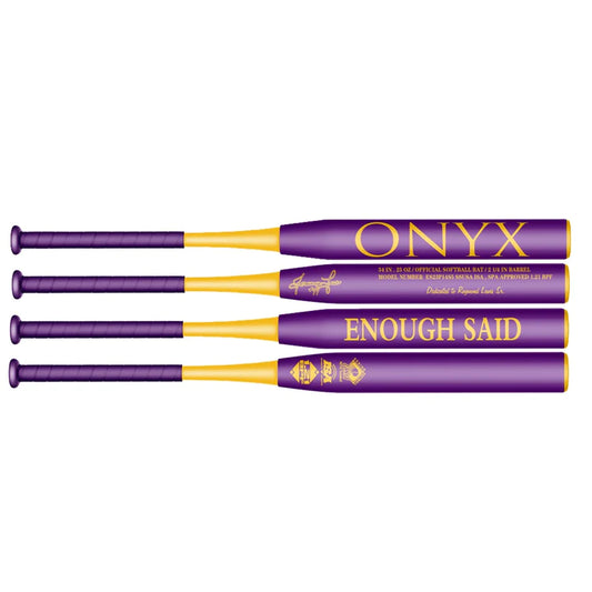 2024 Onyx Enough Said Purple Gold "Jermaine Lewis" Signature Model End Load Senior Softball Slowpitch Bat
