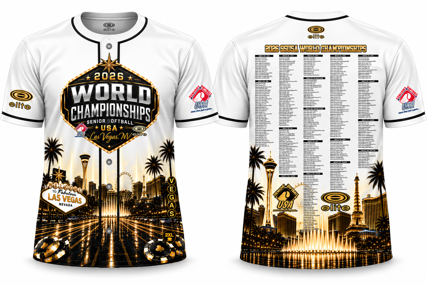 2026 SSUSA World Championships Las Vegas Commemorative Jersey – White