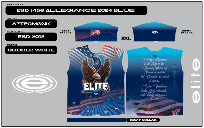 Elite Men's Jersey - ESD 1456 Allegiance 2024 Blue