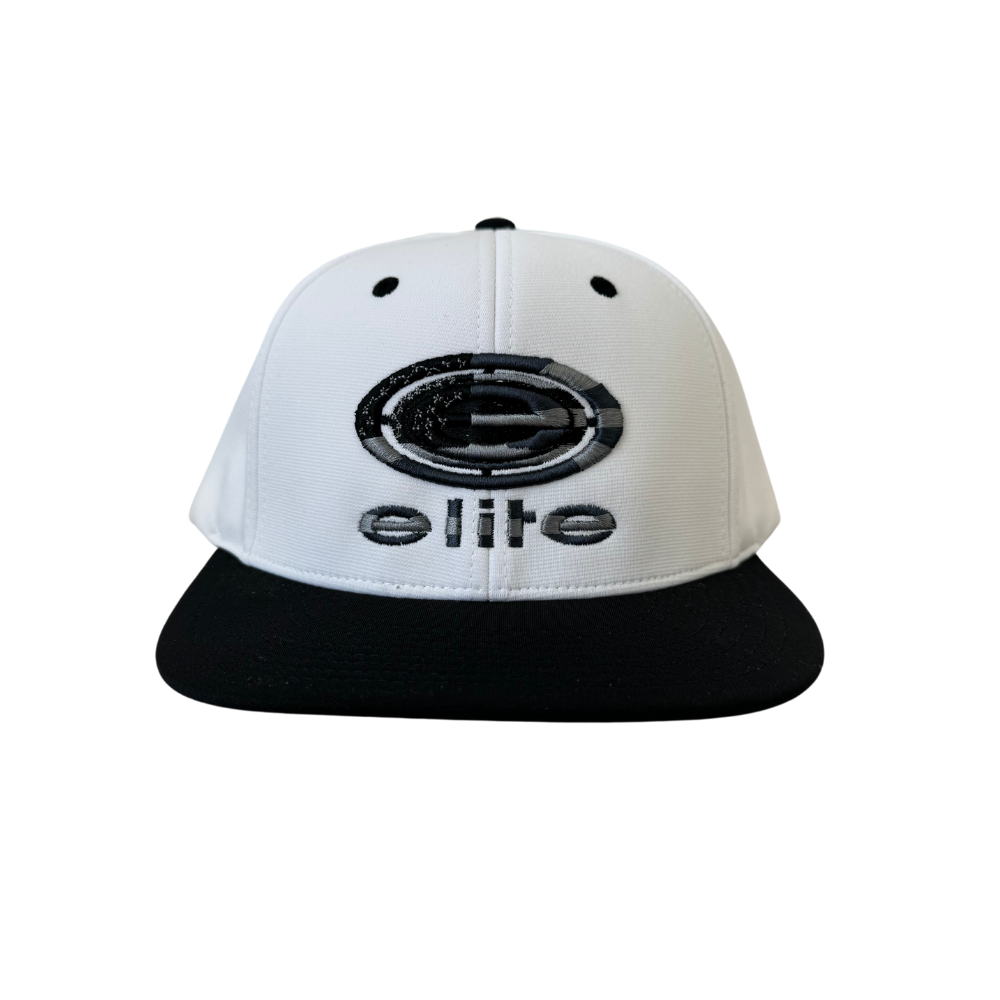 Elite Hat - White Black Blackout Flag (Richardson PTS20)