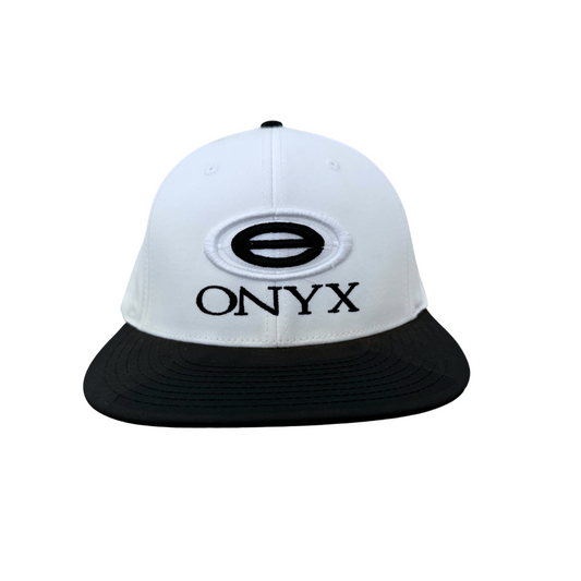 Elite Onyx Hat - White Black White Black Logo Richardson PTS20)