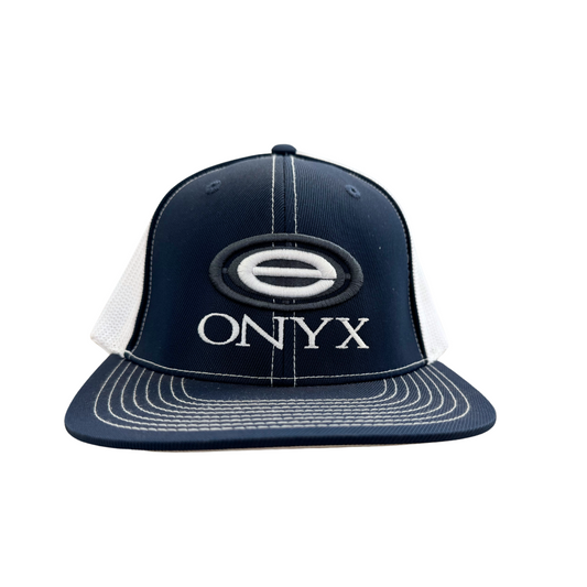 Elite ONYX Hat - Navy/White White Charcoal Logo (Pacific 4D5)