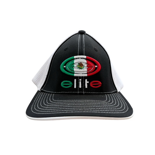 Elite Hat - Black/White Mexico Flag Logo