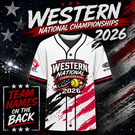 2026 SSUSA Western National Championships - White Fake Button Shortsleeve